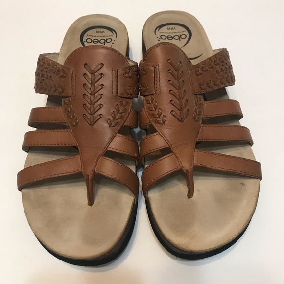 Abeo Shoes - Abeo Tan Leather and Cork Sandals